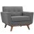 Engage Tufted Fabric Armchair & Sofa (Set of 2)