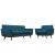 Engage Tufted Fabric Armchair & Loveseat (Set of 2)