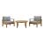 Marina 3-Pc Outdoor Patio Teak Set, Composition 2