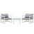 Fortuna 3-Pc Outdoor Patio Sectional Sofa Set