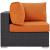 Convene Outdoor Patio Synthetic Rattan Weave Corner