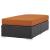 Convene Outdoor Patio Rectangle Fabric/Synthetic Rattan Weave Ottoman