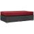 Convene Outdoor Patio Rectangle Fabric/Synthetic Rattan Weave Ottoman