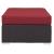 Convene Outdoor Patio Rectangle Fabric/Synthetic Rattan Weave Ottoman