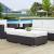 Convene Outdoor Patio Rectangle Fabric/Synthetic Rattan Weave Ottoman