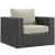 Sojourn Sunbrella/Synthetic Rattan Weave Outdoor Patio Armchair