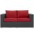 Sojourn Sunbrella/Synthetic Rattan Weave Outdoor Patio Loveseat
