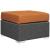 Sojourn Sunbrella/Synthetic Rattan Weave Outdoor Patio Ottoman