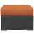 Sojourn Sunbrella/Synthetic Rattan Weave Outdoor Patio Ottoman