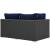 Sojourn Sunbrella/Synthetic Rattan Weave Outdoor Patio Left Arm Loveseat
