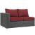 Sojourn Sunbrella/Synthetic Rattan Weave Outdoor Patio Left Arm Loveseat
