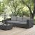 Sojourn Outdoor Patio Sunbrella/Synthetic Rattan Weave Sofa