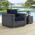 Summon Outdoor Patio Fabric Sunbrella/Synthetic Rattan Weave Armchair
