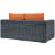 Summon Sunbrella/Synthetic Rattan Weave Outdoor Patio Loveseat