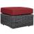Summon Sunbrella/Synthetic Rattan Weave Outdoor Patio Ottoman