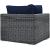 Summon Sunbrella/Synthetic Rattan Weave Outdoor Patio Corner