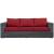 Summon Outdoor Patio Sunbrella/Synthetic Rattan Weave Sofa