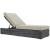 Summon Sunbrella/Synthetic Rattan Weave Outdoor Patio Chaise Lounge