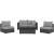 Sojourn 5-Pc Outdoor Patio Sunbrella/Synthetic Rattan Weave Sectional Set, Composition 2