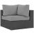 Sojourn 5-Pc Outdoor Patio Sunbrella/Synthetic Rattan Weave Sectional Set, Composition 2