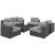 Sojourn 7-Pc Outdoor Patio Sunbrella/Synthetic Rattan Weave Sectional Set, Composition 2