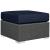 Sojourn 3-Pc Outdoor Patio Sunbrella/Synthetic Rattan Weave Sectional Set, Composition 1