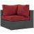 Sojourn 5-Pc Outdoor Patio Sunbrella/Synthetic Rattan Weave Sectional Set, Composition 3