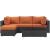 Sojourn 5-Pc Outdoor Patio Sunbrella/Synthetic Rattan Weave Sectional Set, Composition 3