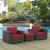 Sojourn 3-Pc Outdoor Patio Sunbrella/Synthetic Rattan Weave Sectional Set, Composition 2