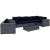 Summon 7-Pc Outdoor Patio Sunbrella/Synthetic Rattan Weave Sectional Set, Composition 1