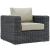 Summon 5-Pc Outdoor Patio Sunbrella/Synthetic Rattan Weave Sectional Set, Composition 1