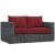 Summon 5-Pc Outdoor Patio Sunbrella/Synthetic Rattan Weave Sectional Set, Composition 1