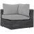 Summon 5-Pc Outdoor Patio Sunbrella/Synthetic Rattan Weave Sectional Set, Composition 2