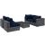 Summon 5-Pc Outdoor Patio Sunbrella/Synthetic Rattan Weave Sectional Set, Composition 2