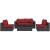 Summon 5-Pc Outdoor Patio Sunbrella/Synthetic Rattan Weave Sectional Set, Composition 2