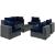 Summon 7-Pc Outdoor Patio Sunbrella/Synthetic Rattan Weave Sectional Set, Composition 2