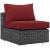 Summon 7-Pc Outdoor Patio Sunbrella/Synthetic Rattan Weave Sectional Set, Composition 2