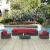 Summon 7-Pc Outdoor Patio Sunbrella/Synthetic Rattan Weave Sectional Set, Composition 2