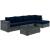 Summon 5-Pc Outdoor Patio Sunbrella/Synthetic Rattan Weave Sectional Set, Composition 6