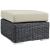 Summon 3-Pc Outdoor Patio Sunbrella/Synthetic Rattan Weave Sectional Set, Composition 2