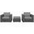 Summon 3-Pc Outdoor Patio Sunbrella/Synthetic Rattan Weave Sectional Set, Composition 2