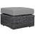 Summon 3-Pc Outdoor Patio Sunbrella/Synthetic Rattan Weave Sectional Set, Composition 2