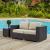 Convene Synthetic Rattan Weave Outdoor Patio Loveseat