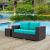 Convene Synthetic Rattan Weave Outdoor Patio Loveseat