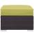 Convene Outdoor Patio Square Fabric/Synthetic Rattan Weave Ottoman