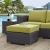 Convene Outdoor Patio Square Fabric/Synthetic Rattan Weave Ottoman
