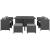 Sojourn 9-Pc Sunbrella/Synthetic Rattan Weave Outdoor Patio Dining Set