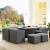 Sojourn 9-Pc Sunbrella/Synthetic Rattan Weave Outdoor Patio Dining Set