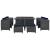 Summon 9-Pc Sunbrella/Synthetic Rattan Weave Outdoor Patio Dining Set