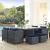 Summon 9-Pc Sunbrella/Synthetic Rattan Weave Outdoor Patio Dining Set